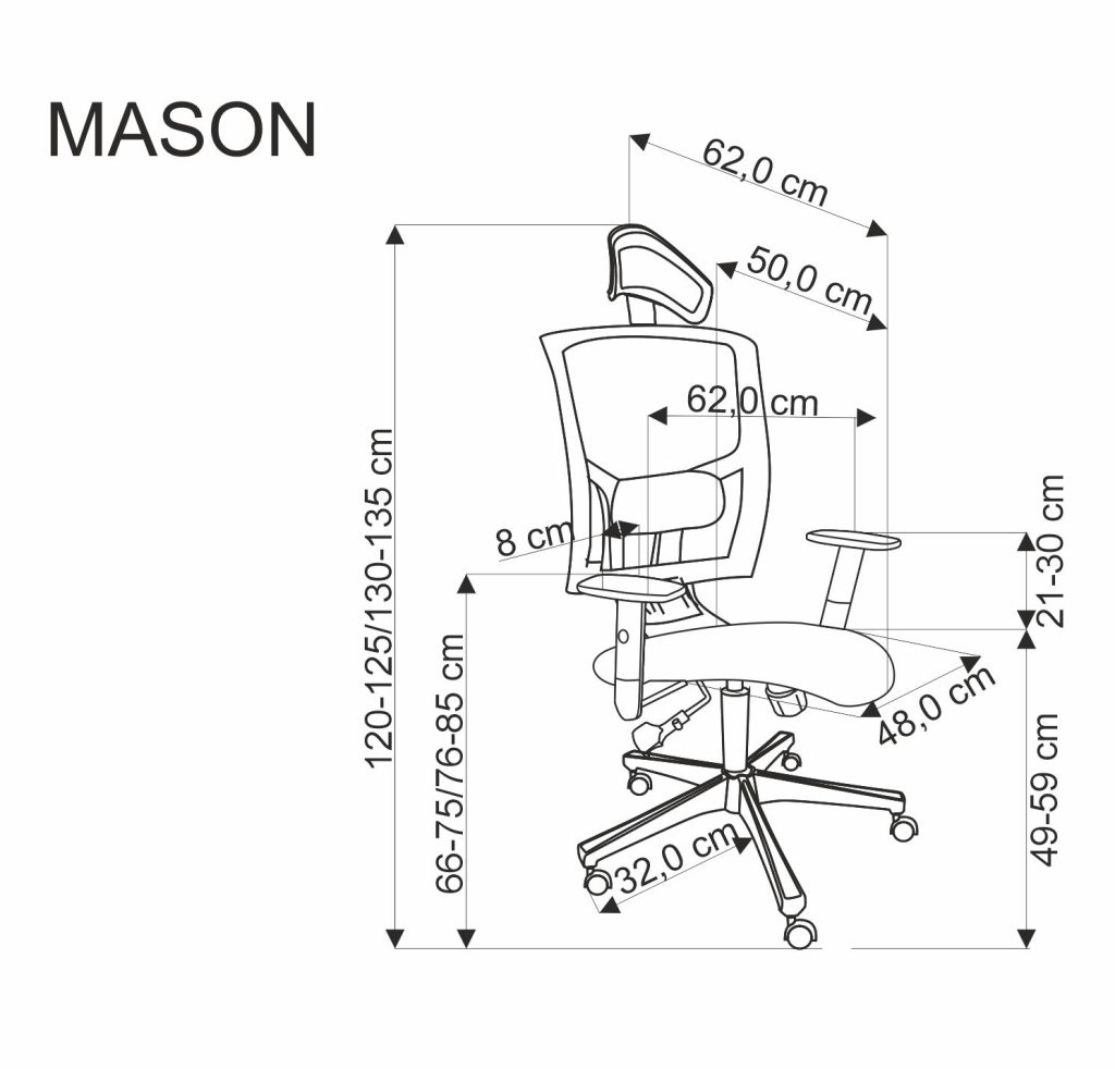 MASON fotel gabinetowy czarny (1p=1szt)