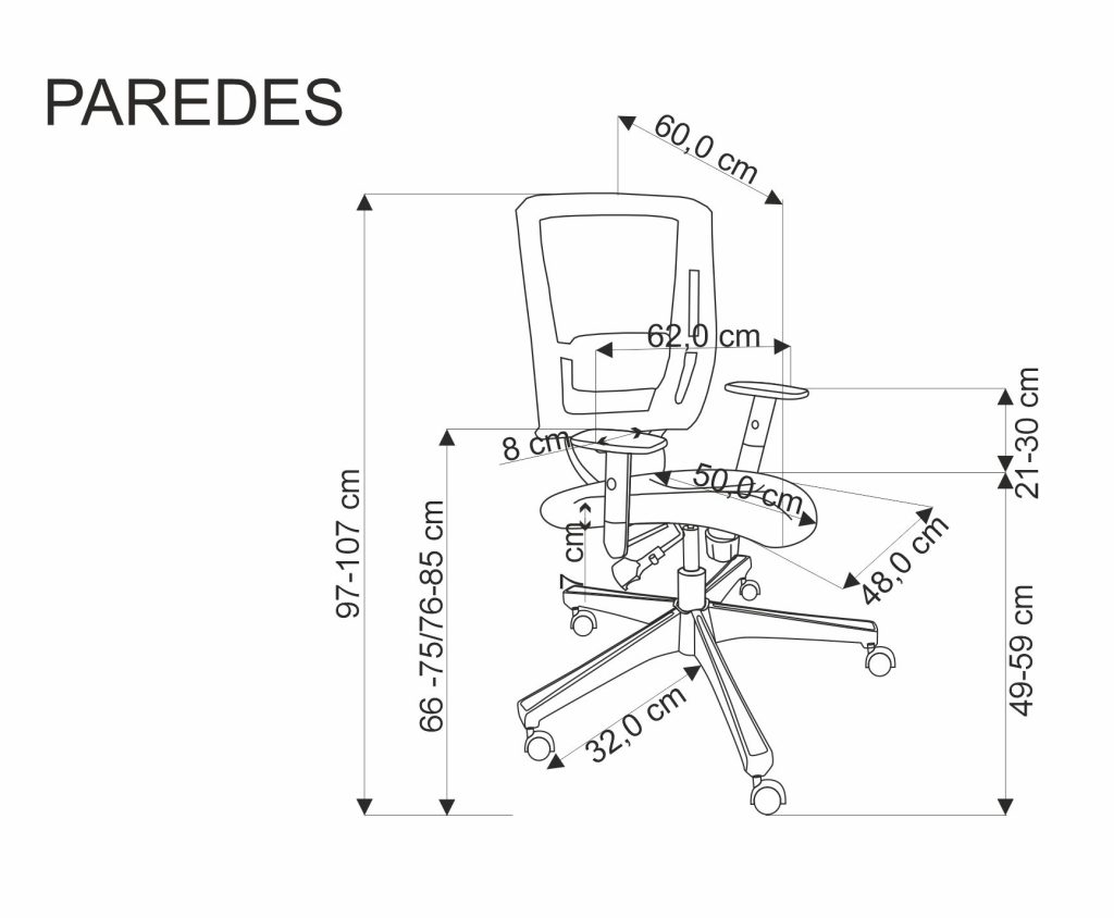 PAREDES fotel gabinetowy czarny (1p=1szt))