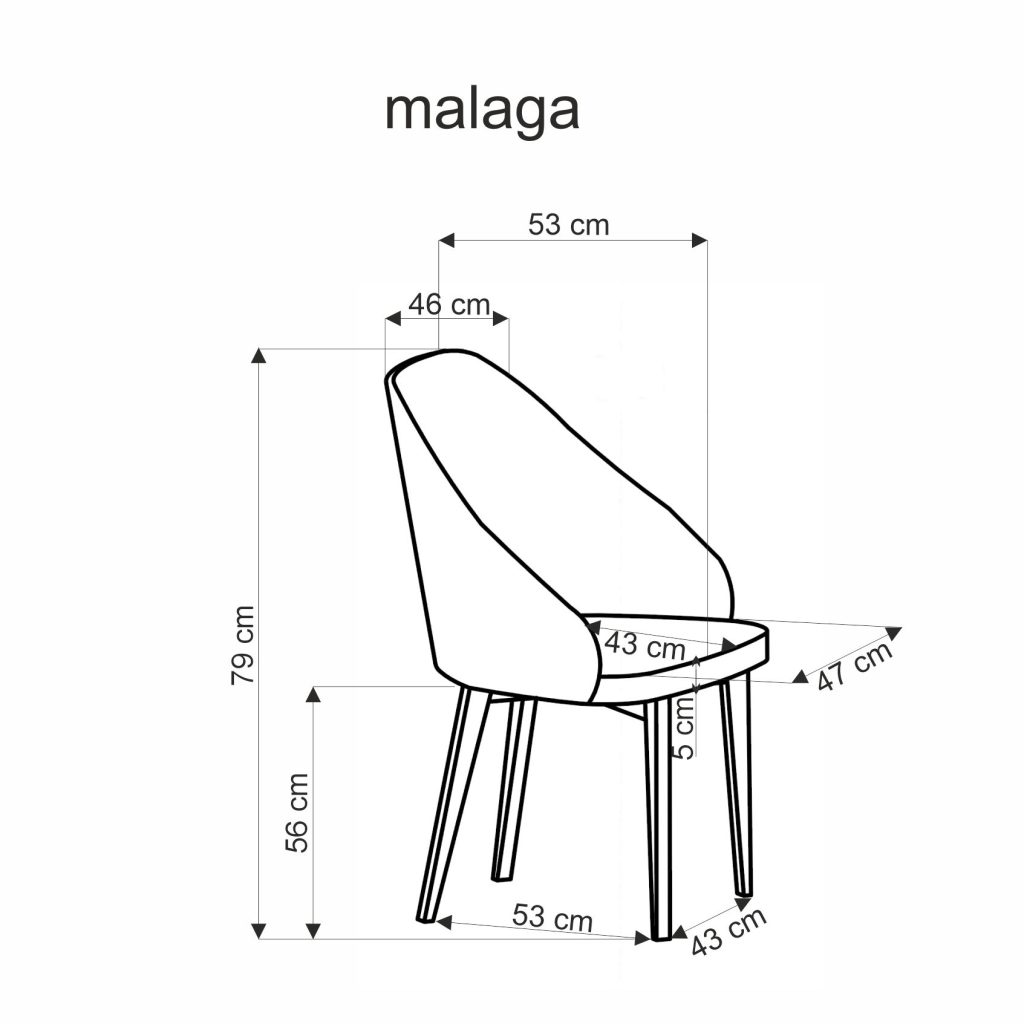 MALAGA krzesło cynamonowy / tap: MAVEL 44 / STELAR 54 (1p=1szt)