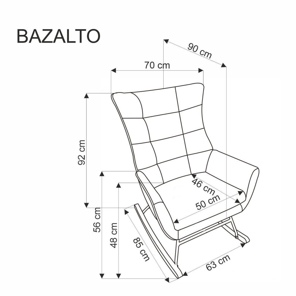 BAZALTO fotel bujany czarny (1p=1szt)