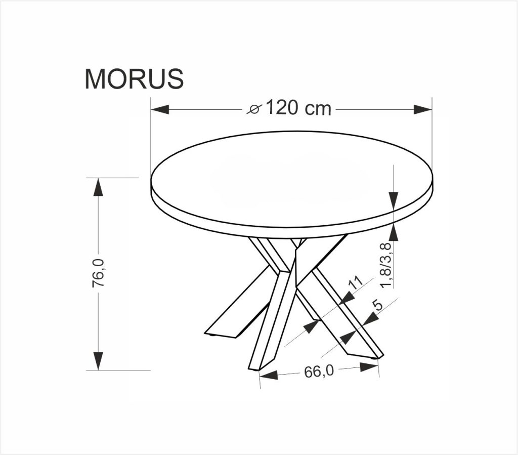 MORUS stół okrągły naturalny (1p=1szt)