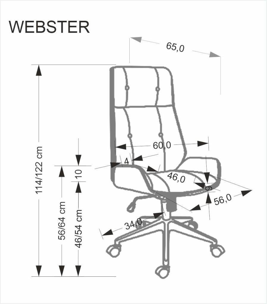 WEBSTER fotel gabinetowy orzechowy/beżowy