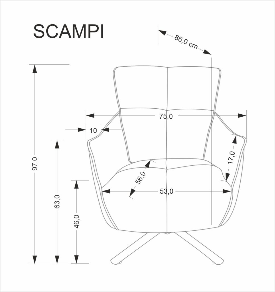 SCAMPI fotel wypoczynkowy, cappuccino (1p=1szt)