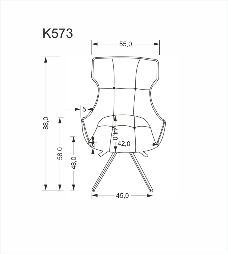 K573 krzesło popielaty (1p=2szt)