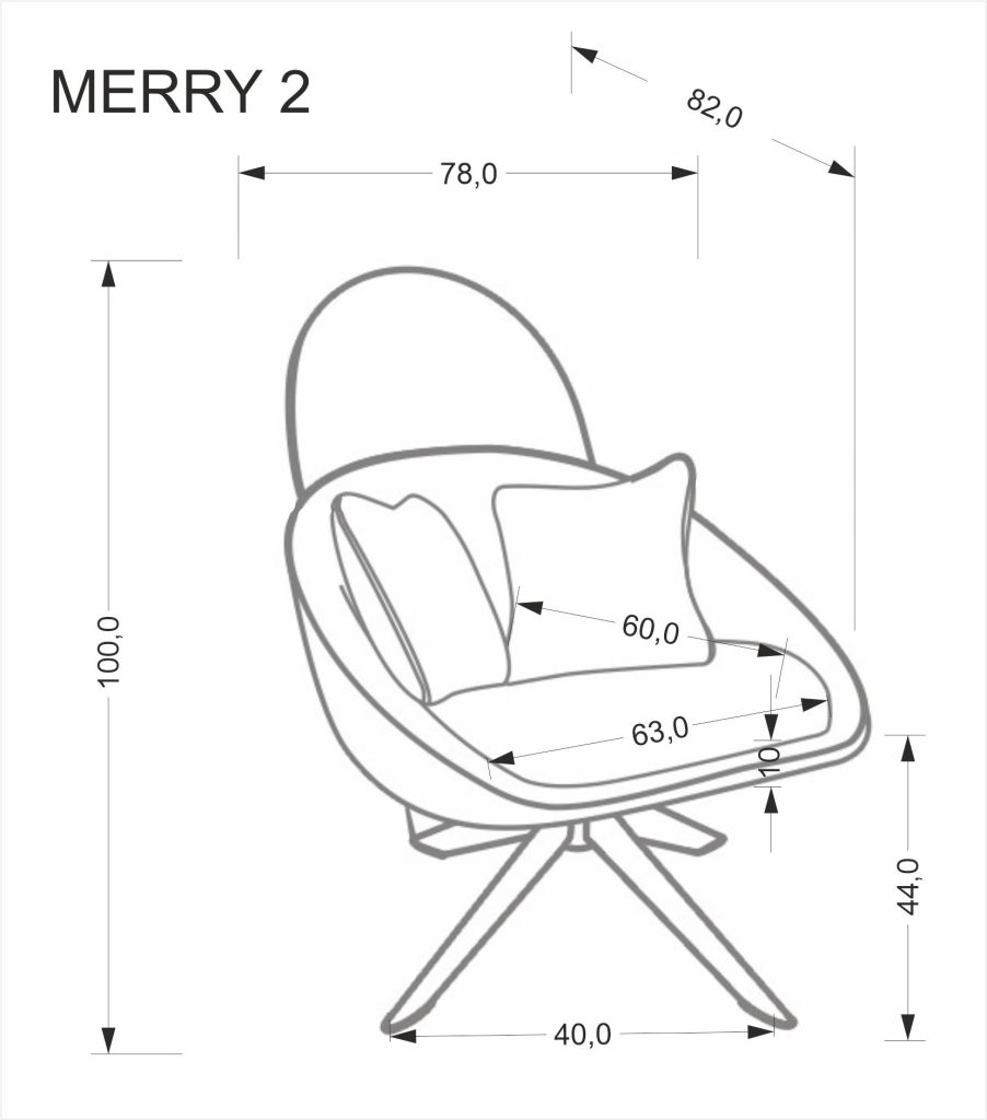 MERRY 2 fotel wypoczynkowy z funkcją obracania, kremowy (1p=1szt)