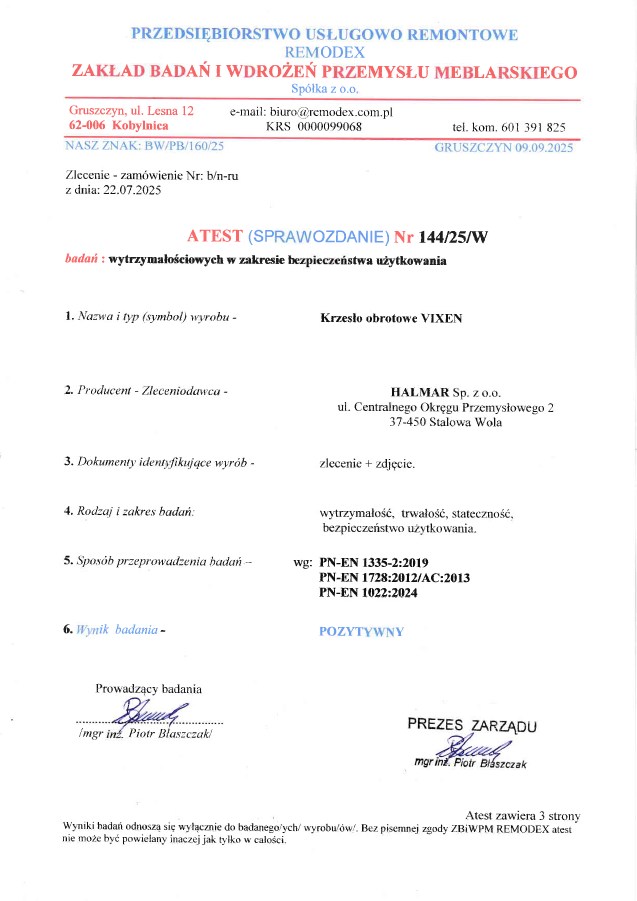 VIXEN fotel gabinetowy czarny (1p=1szt)