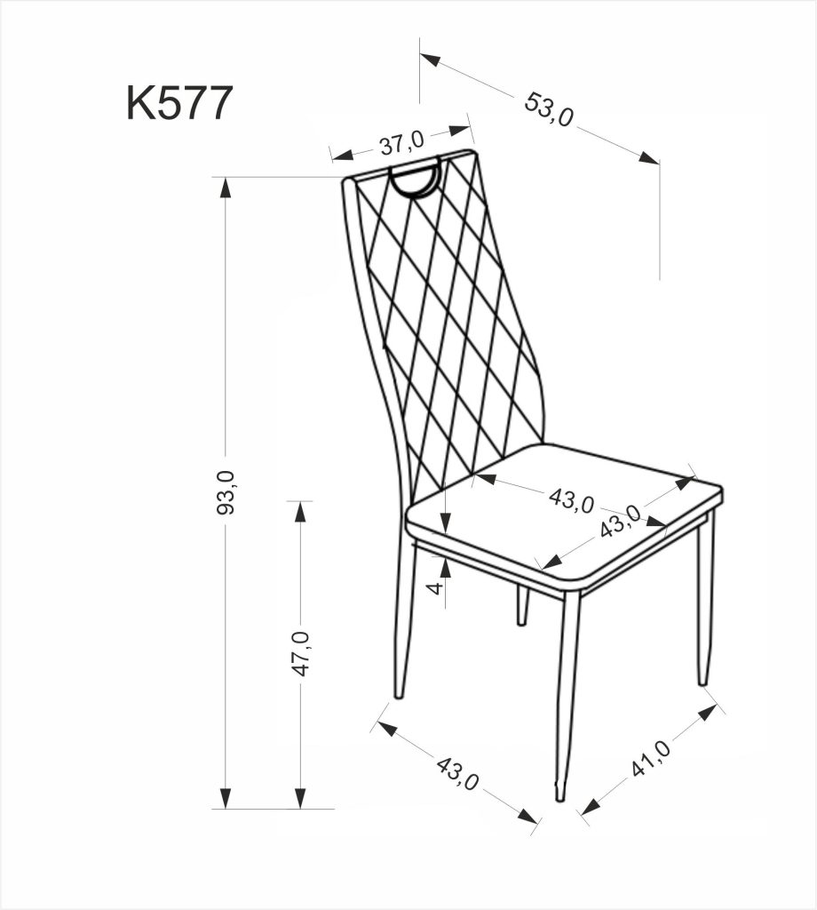 K577 krzesło beżowy / czarny (1p=4szt)