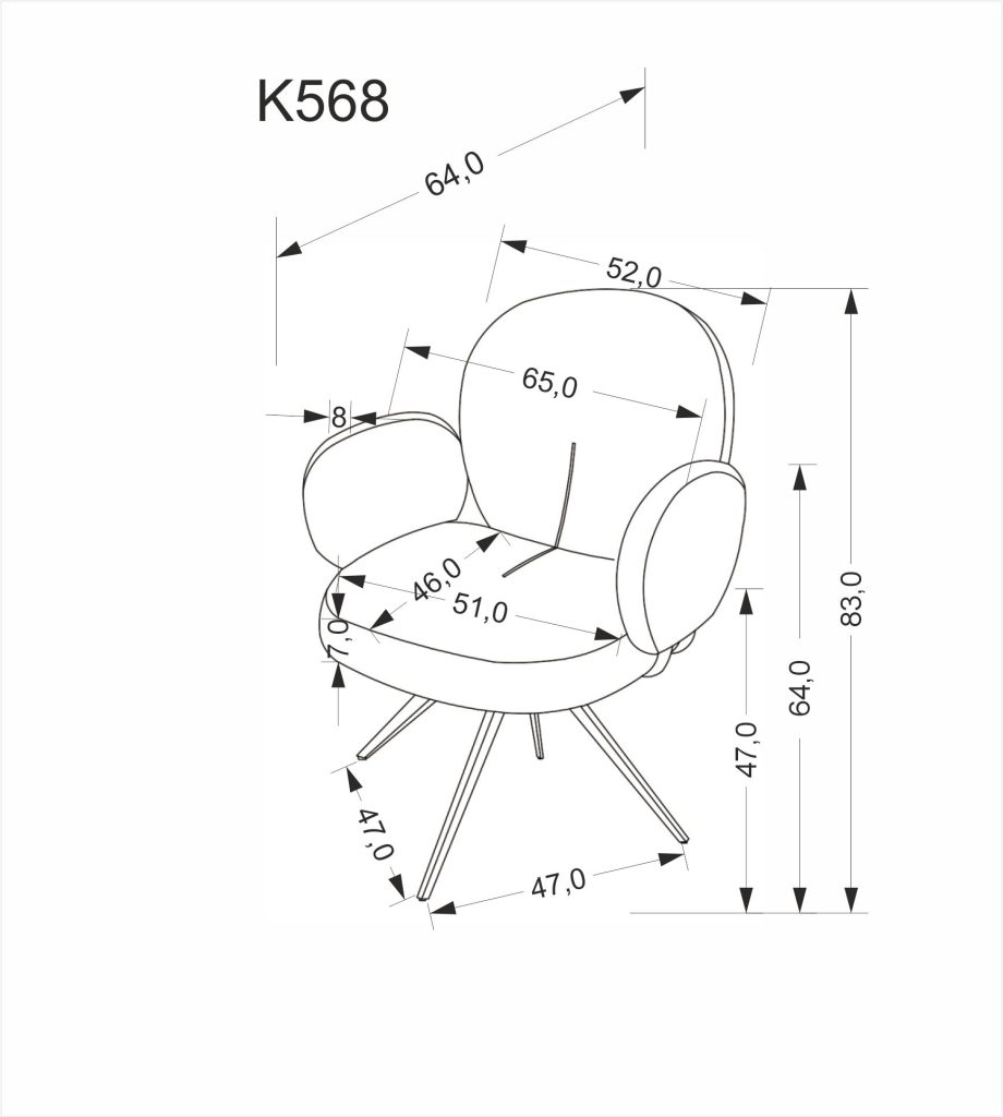 K568 krzesło cynamonowy (2p=2szt)
