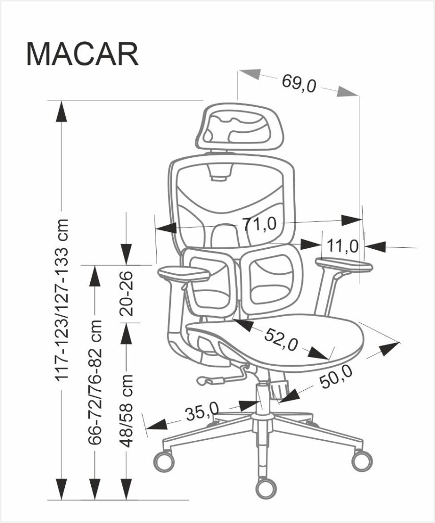 MACAR fotel gabinetowy, czarny (1p=1szt)