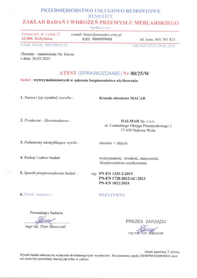 MACAR fotel gabinetowy, czarny (1p=1szt)