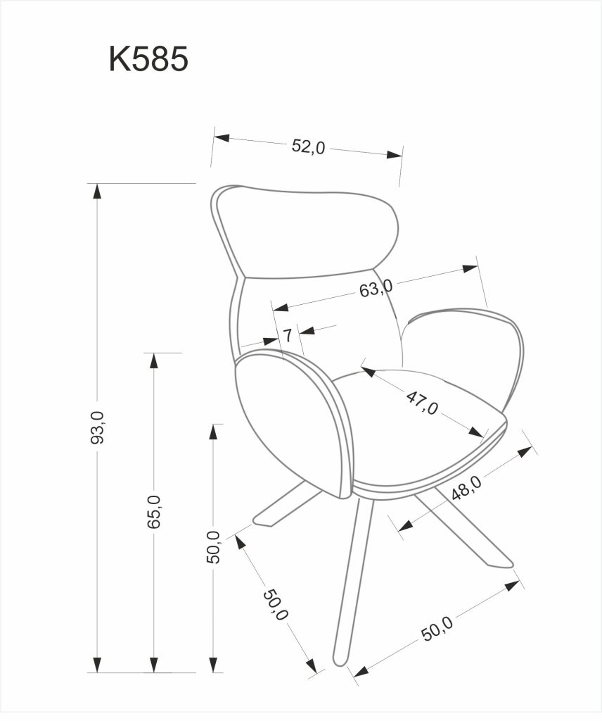 K585 krzesło ciemny beżowy / jasny orzech (1p=2szt)