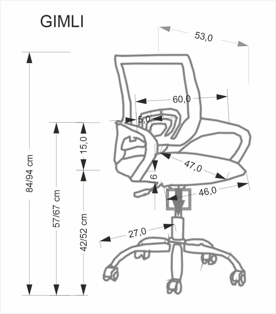 GIMLI fotel gabinetowy, czarny (1p=1szt)