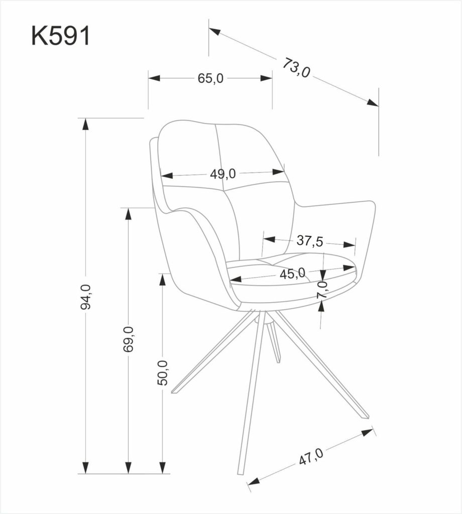 K591 krzesło brązowy (1p=2szt)