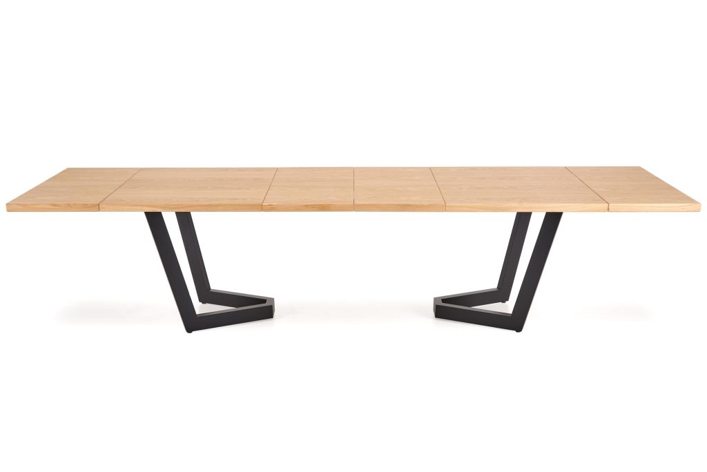 MASSIVE 2 stół rozkładany 160-250x90x77 cm dąb naturalny/czarny (2p=1szt)