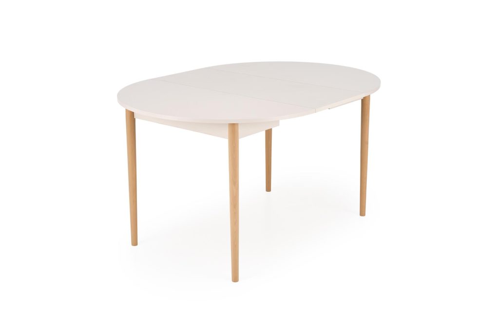 PIVOT stół rozkładany 102-142x102x75 cm, blat - kaszmir, nogi - naturalny (1p=1szt)