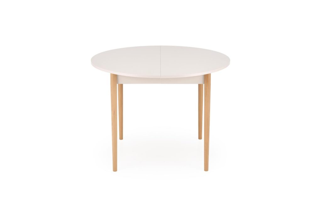 PIVOT stół rozkładany 102-142x102x75 cm, blat - kaszmir, nogi - naturalny (1p=1szt)