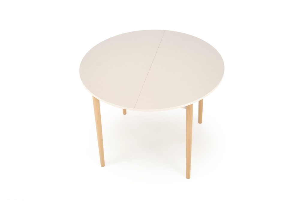 PIVOT stół rozkładany 102-142x102x75 cm, blat - kaszmir, nogi - naturalny (1p=1szt)