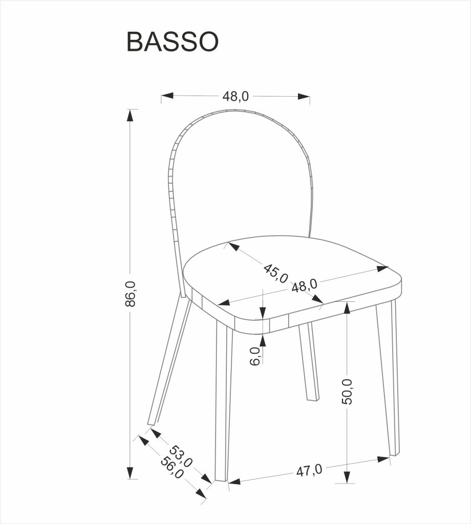BASSO krzesło dąb miodowy / tap: CREMONA 96 (popiel)