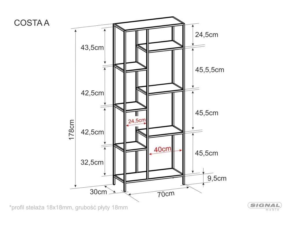 Regał Costa A