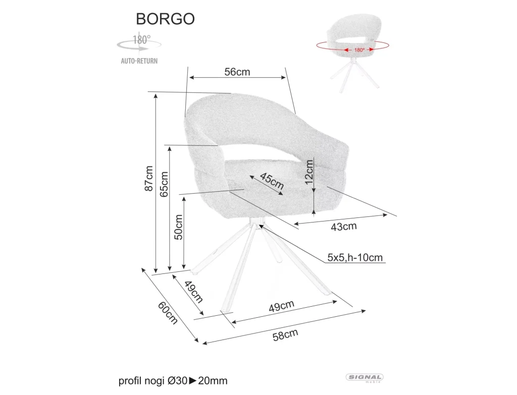 Krzesło Borgo Raven
