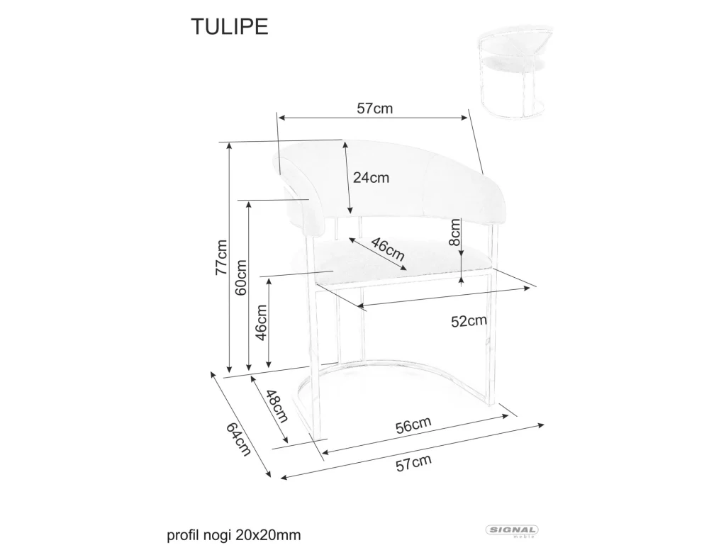Krzesło Tulipe Velvet