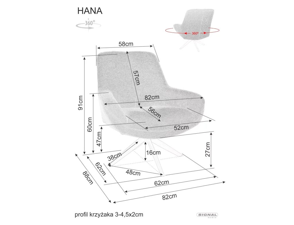 Fotel Hana Brego