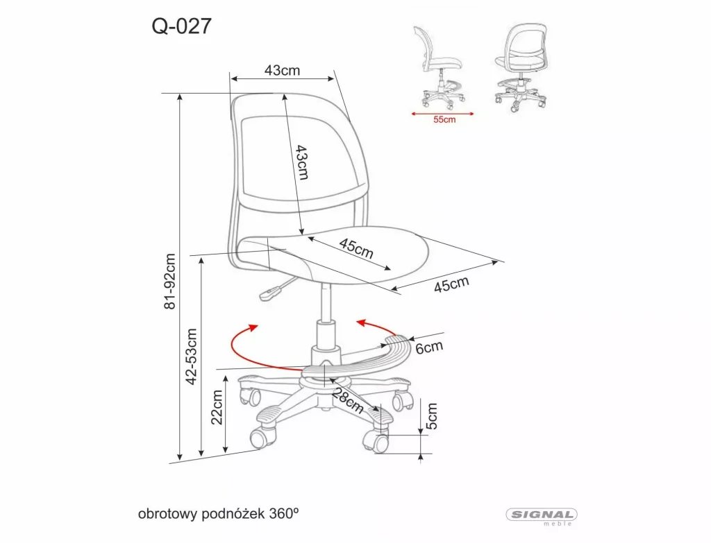 Fotel obrotowy Q-027