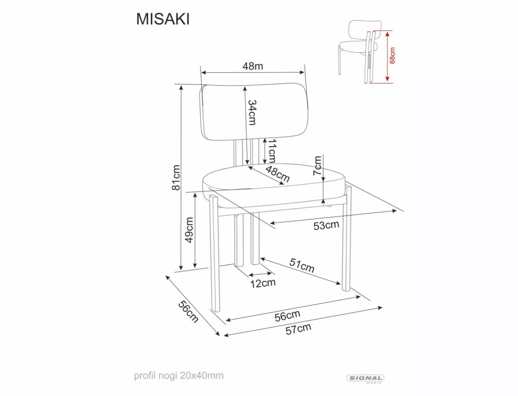 Krzesło Misaki D