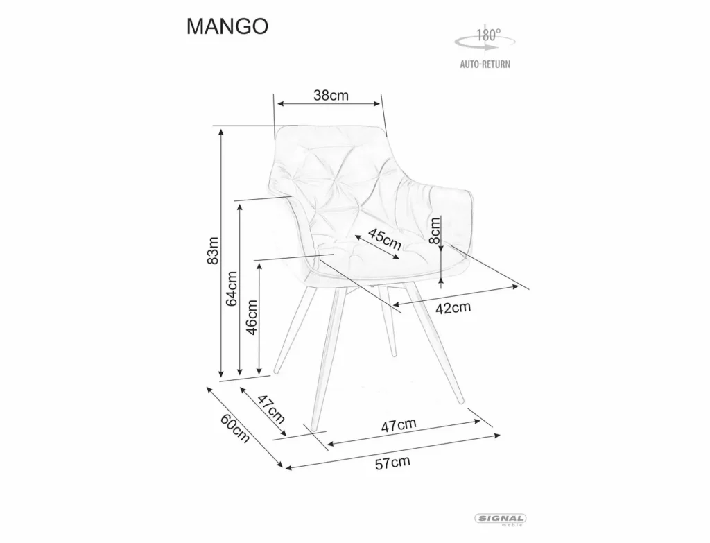 Krzesło Mango Velvet