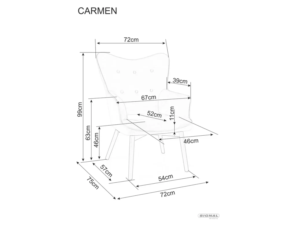 Fotel Carmen Velvet