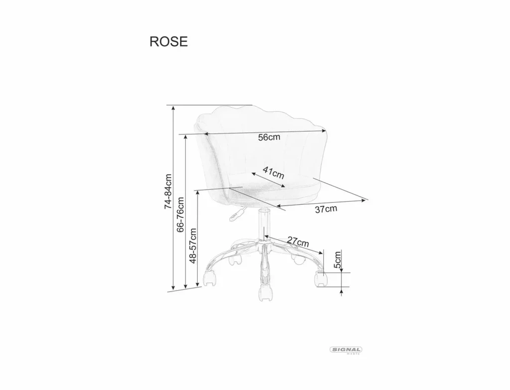 Fotel obrotowy Rose Velvet