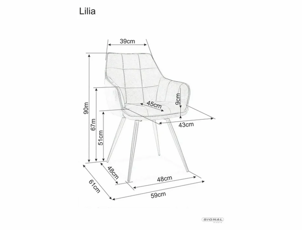Krzesło Lilia Velvet