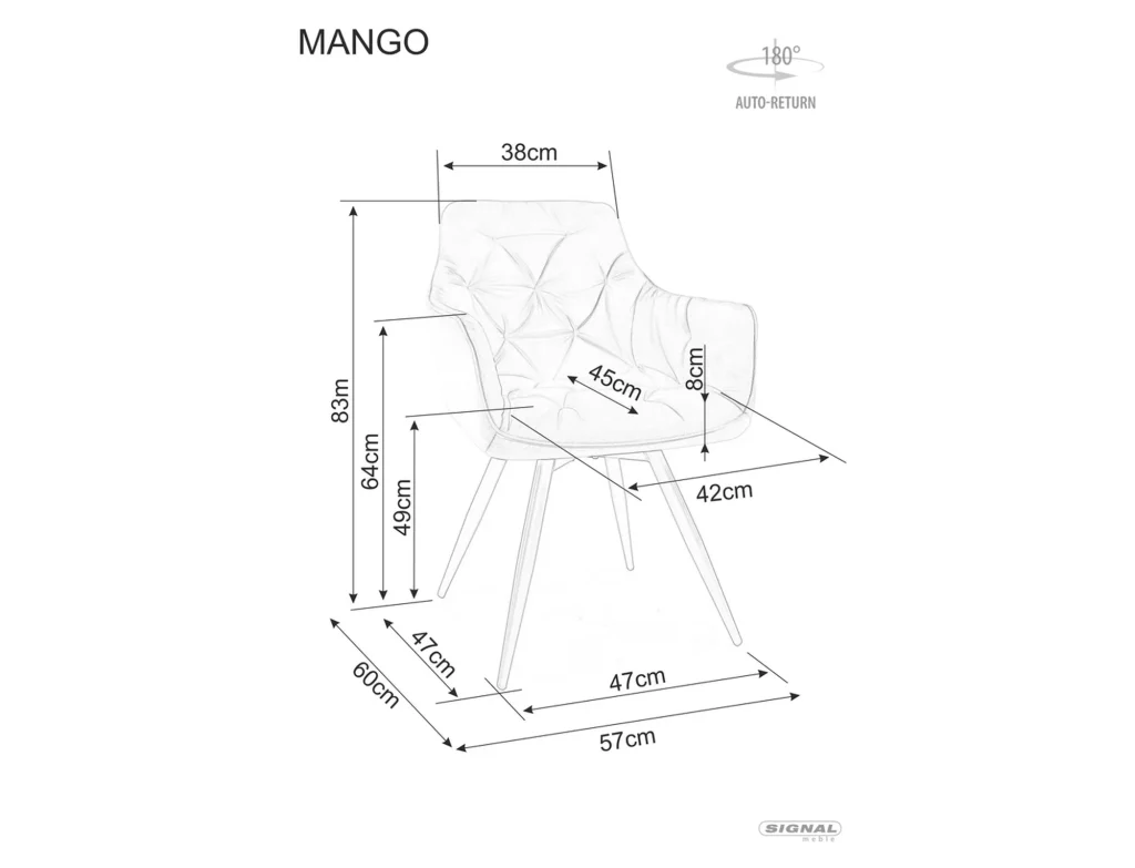 Krzesło Mango Velvet