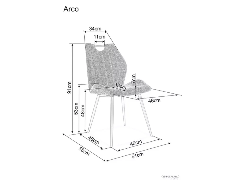 Krzesło Arco Velvet