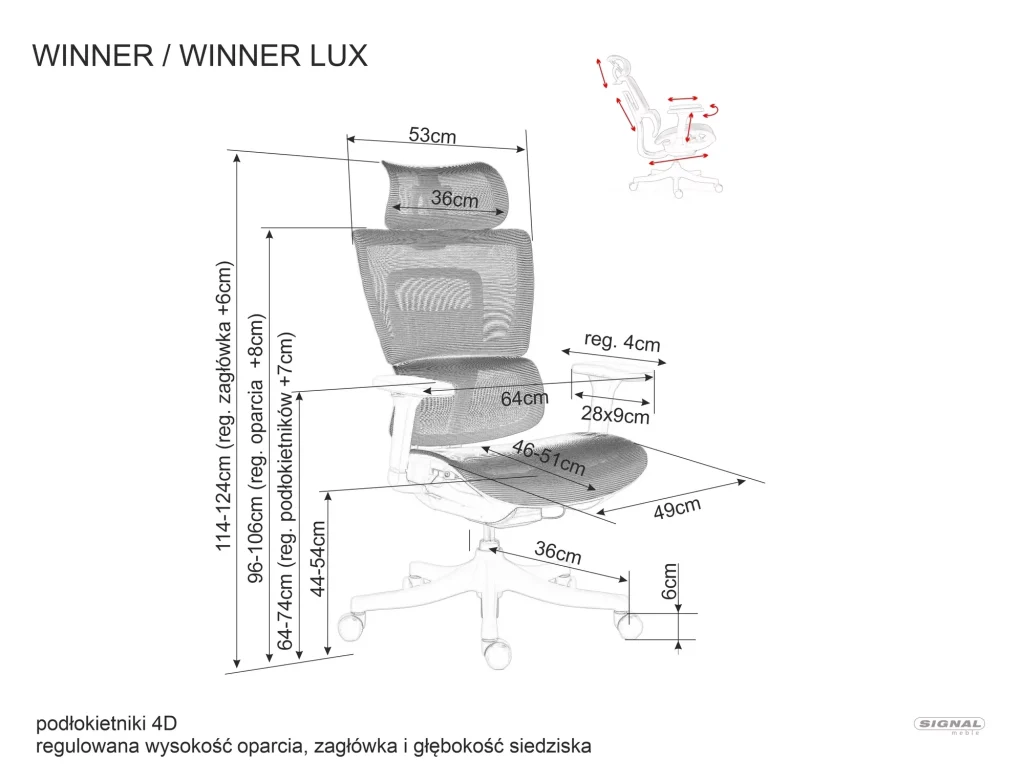 Fotel obrotowy Winner Lux