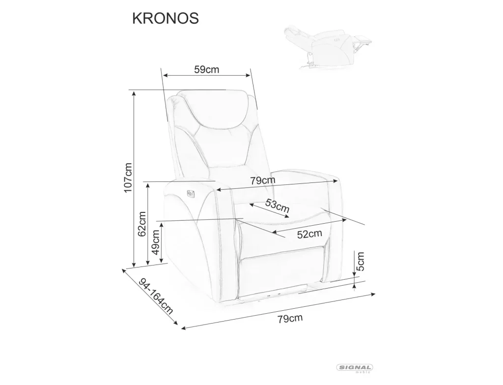 Fotel rozkładany Kronos Velvet